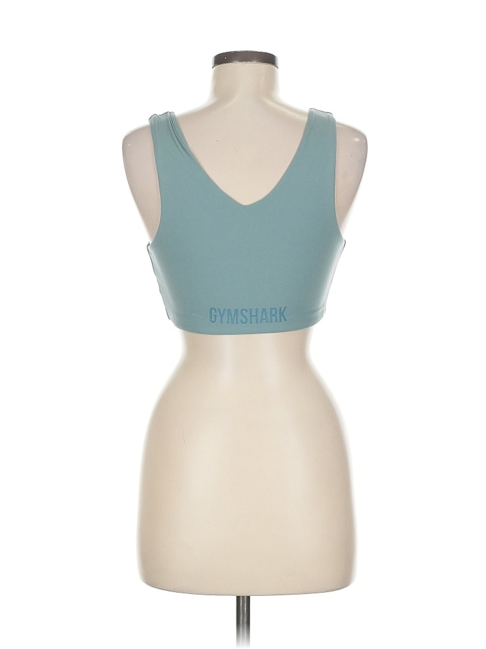 Gymshark Blue V-Neck Sports Bra Workout Crop Top M